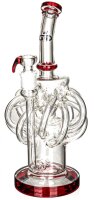 Grace Glass Glasbong - Ultra Recycler Red 18,8er H 32 cm D 66 mm WS 5 mm