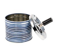 Angelo - Schleuderaschenbecher "Blaue Streifen" - H 12 cm D 9,2 cm