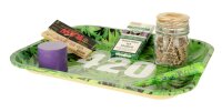Jelly Joker Rolling Tray - 420 Hanfblatt Grün -34x27,5 cm - Medium