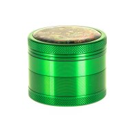 Black Leaf Pollinator Grinder mit Bild - Mushroom - D 50 mm H 40 mm - Grün