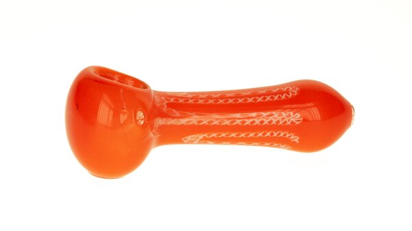 Glaspurpfeife - Rot - mit Kickloch - 11,5 cm