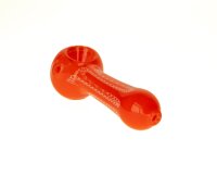 Glaspurpfeife - Rot - mit Kickloch - 11,5 cm