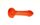 Glaspurpfeife - Rot - mit Kickloch - 11,5 cm