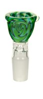 Jelly Joker Glaskopf 18,8er - Rund - Swirl Grün/Blau/Hellblau