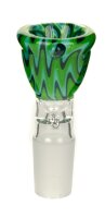 Jelly Joker Glaskopf 18,8er - Rund - Swirl Grün/Blau/Hellblau