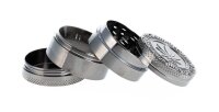 Grace Glass Grinder Pollinator - mit Blatt & Amsterdam Schriftzug D 40 mm - anthrazit