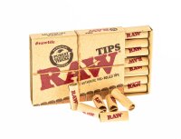 RAW vorgerollte Filtertips - unbleached - D 6 mm L 18 mm - 21 Stk.
