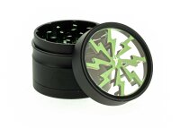 Thorinder Mini - Pollinator/Sieb Grinder H 42 mm D 50 mm - Farbe: Schwarz/Grün