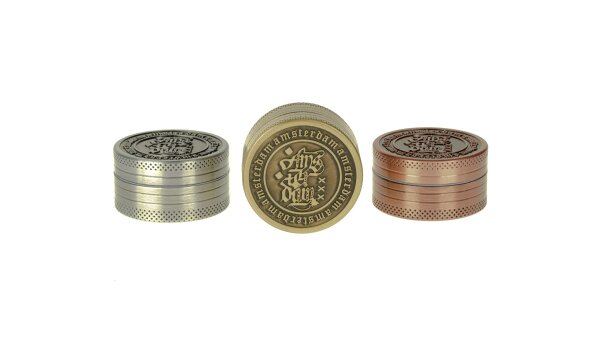 Metallgrinder "Amsterdam" D 40 mm 2-Part - Mixed (Gold, Silber, Kupfer)