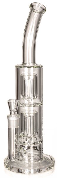 Blaze Glasbong 18,8er "2 Kammer" Inline Percolator H 38,5 cm D 65/32 mm WS 5 mm