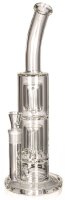 Blaze Glasbong 18,8er "2 Kammer" Inline Percolator H 38,5 cm D 65/32 mm WS 5 mm