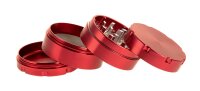 Pollinator Alugrinder "Coloured" 4 tlg. H 40 mm D 50 mm - Rot