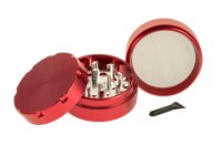 Pollinator Alugrinder "Coloured" 4 tlg. H 40 mm D 50 mm - Rot