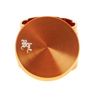 Black Leaf - Alugrinder + Pollinator/Sieb 4tlg. D 50 mm H 40 mm, CNC, Orange