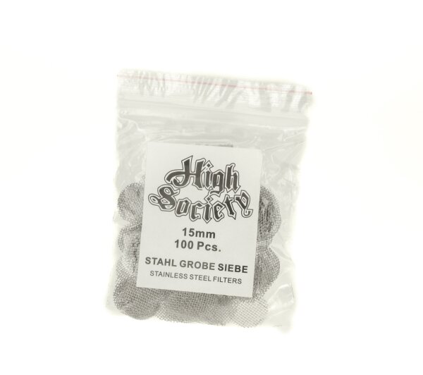 100 Siebe "High Society" rostfrei 15 mm grob