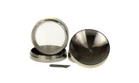 Metall Pollinatorgrinder 4tlg. - Konkav - D 63 mm H 43 mm - Grau