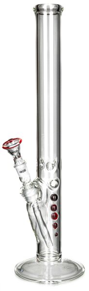 G-Spot Zylinder Eis Farbpunkte H 50 cm D 50 mm WS 5 mm NS 18,8er Panzerschliff - Rot