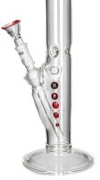 G-Spot Zylinder Eis Farbpunkte H 50 cm D 50 mm WS 5 mm NS 18,8er Panzerschliff - Rot