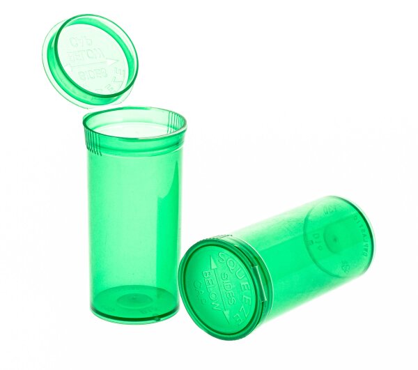 Kunststoffdose mit Pop Up Deckel - 48ml D 33 mm H 70 mm - Grün