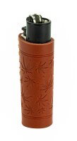 Lederhülle/Cover für Clipper - geprägt - Multi Leaf