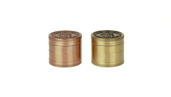 Pollinator Metallgrinder "Dope Bros" " Amsterdam" D 40 mm - Mixed (Silber, Gold, Kupfer)