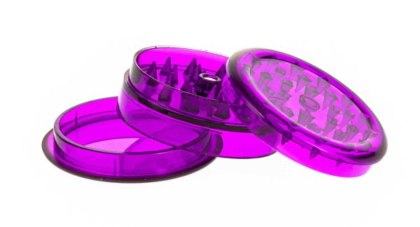 Acrylgrinder D 60 mm mit Magnet und Kräuterfach - Violett