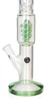 Grace Glass Glasbong 18,8er - Zylinder 1x Spiral Percolator - Grün - H 37 cm D 55/45 mm WS 5 mm - ICE