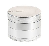 Pollinator Alugrinder "Dipse-Logo" 4 tlg. H 47 mm D 63 mm - Silber