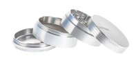 Pollinator Alugrinder "Dipse-Logo" 4 tlg. H 47 mm D 63 mm - Silber