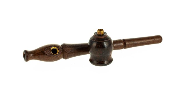 Holzpfeife / Kawumm L 15 cm - Braun