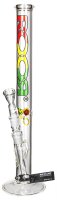 ROOR Glasbong 18,8er H 45 cm WS 3,2 mm; Bong 3,2 mm Rasta Style