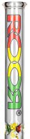 ROOR Glasbong 18,8er H 45 cm WS 3,2 mm; Bong 3,2 mm Rasta Style