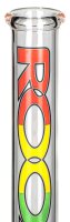 ROOR Glasbong 18,8er H 45 cm WS 3,2 mm; Bong 3,2 mm Rasta Style