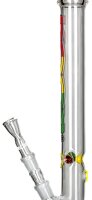 ROOR Glasbong 18,8er H 45 cm WS 3,2 mm; Bong 3,2 mm Rasta Style