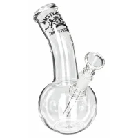 Amsterdam Glas Bong 14,5er - Bauch - Logo+Schriftzug - H 18 cm D 36 mm WS 3 mm