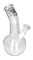 Amsterdam Glas Bong 14,5er - Bauch - Logo+Schriftzug - H 18 cm D 36 mm WS 3 mm