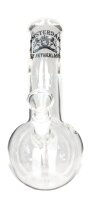 Amsterdam Glas Bong 14,5er - Bauch - Logo+Schriftzug - H 18 cm D 36 mm WS 3 mm