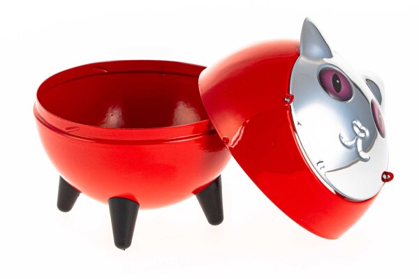 Angelo Klappaschenbecher "Katze" - Rot - D 9,0 cm