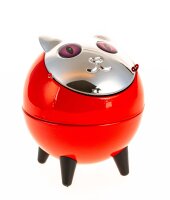 Angelo Klappaschenbecher "Katze" - Rot - D 9,0 cm