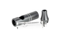 Metallpfeife mit Glas-Tube "Super Heroes" L 11 cm - Silber