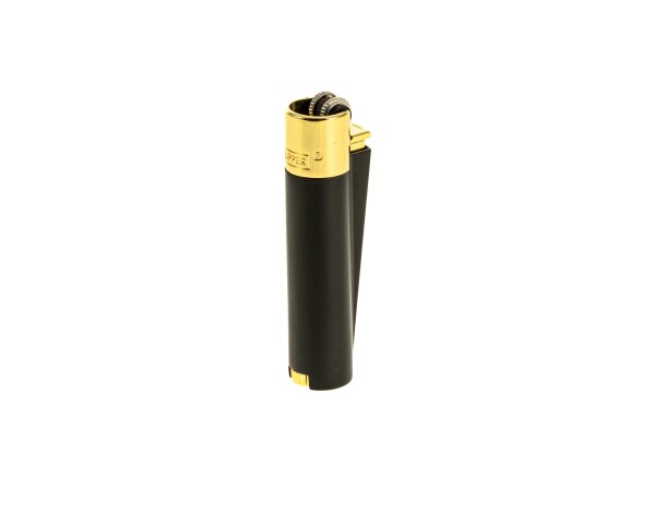 Clipper Feuerzeug aus Metall - Schwarz & Gold