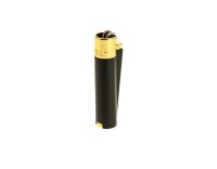 Clipper Feuerzeug aus Metall - Schwarz & Gold