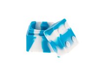 Silikondose "Legostein" 3x3 cm Farbe: Blau/Weiß
