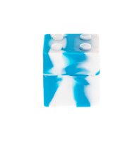 Silikondose "Legostein" 3x3 cm Farbe: Blau/Weiß
