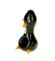 Glaspfeife/Handpfeife "Pinguin" - Schwarz L 75 mm