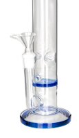 Black Leaf Glasbong - Honey Comb Percolator Blau - 14,5er H26 cm D 40 mm WS 2,5 mm - NO KICK - ICE