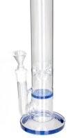 Black Leaf Glasbong - Honey Comb Percolator Blau - 14,5er H26 cm D 40 mm WS 2,5 mm - NO KICK - ICE