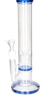Black Leaf Glasbong - Honey Comb Percolator Blau - 14,5er H26 cm D 40 mm WS 2,5 mm - NO KICK - ICE