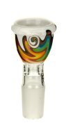Jelly Joker Glaskopf 18,8er - Rund - Swirl Weiß/Regenbogen