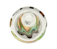 Jelly Joker Glaskopf 18,8er - Rund - Swirl Weiß/Regenbogen
